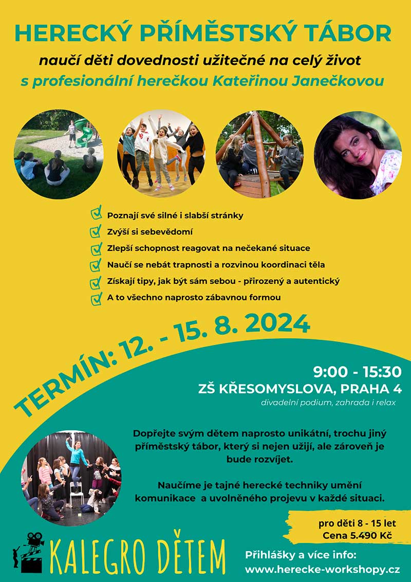 Herecký příměstský tábor s&nbsp;herečkou Kateřinou Janečkovou