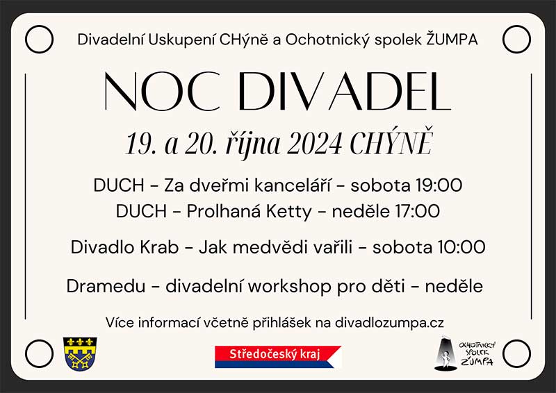 Noc divadel v&nbsp;Chýni