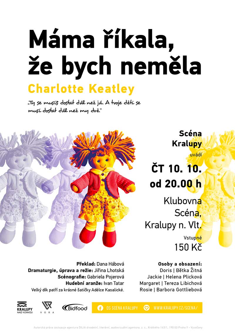 ZRUŠENO pro nemoc !!! – Scéna Kralupy: Charlotte Keatley – Máma říkala, že bych neměla